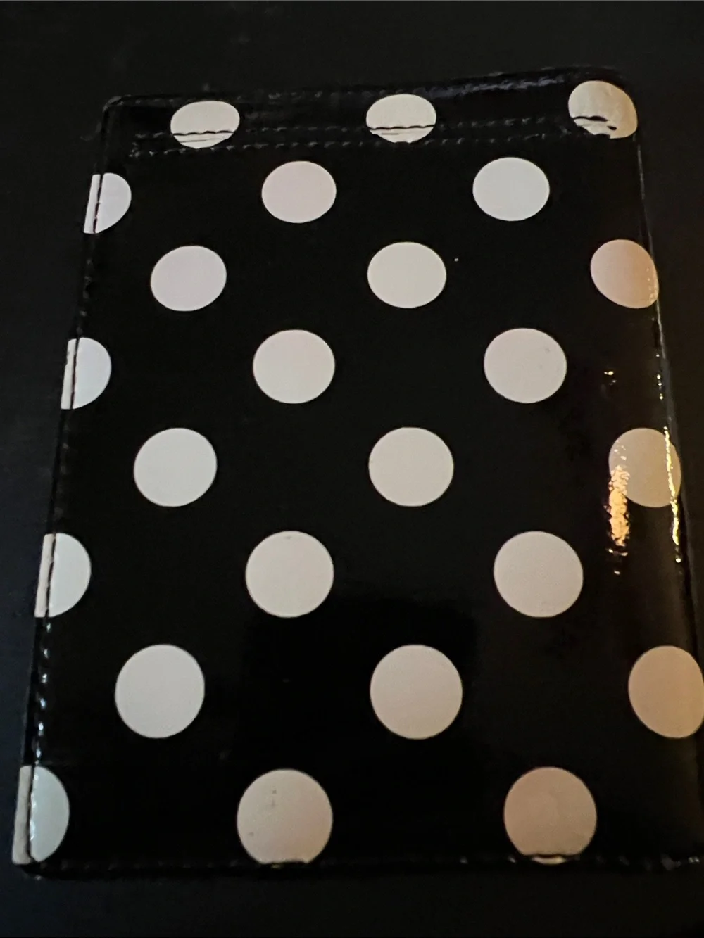 Kate spade is wallet passport cover holder polka dots